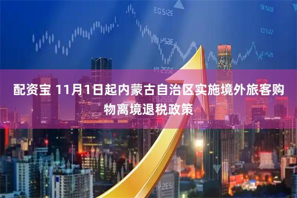 配资宝 11月1日起内蒙古自治区实施境外旅客购物离境退税政策